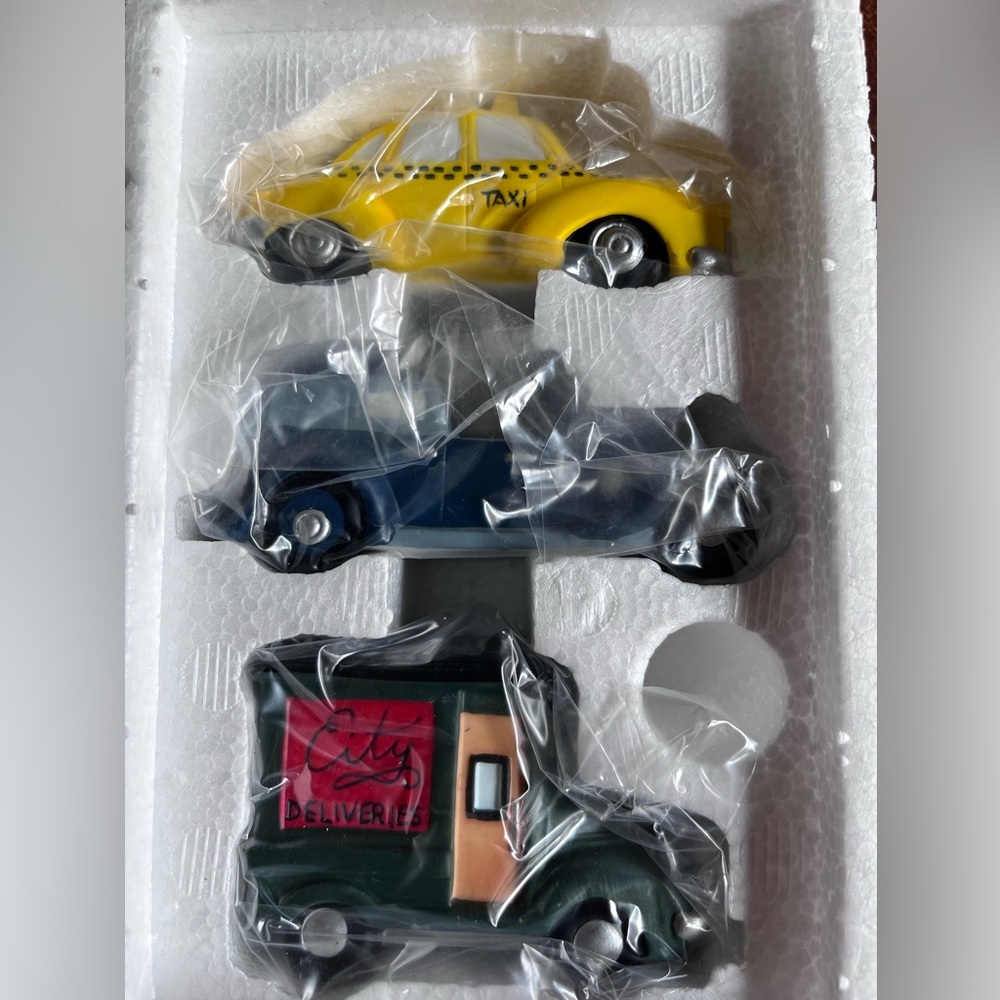 Dept 56 - “Automobiles” - Set of 3 Hand Painted Porcelain